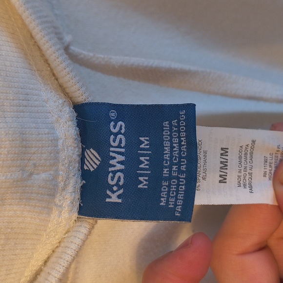 Women's K-Swiss Cream Gold  Logo Sweatpant Jogger M - Picture 4 of 10